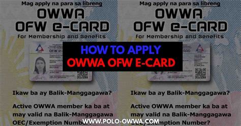 www owwa gov ph e card|How to Get OWWA eCard for OFWs .